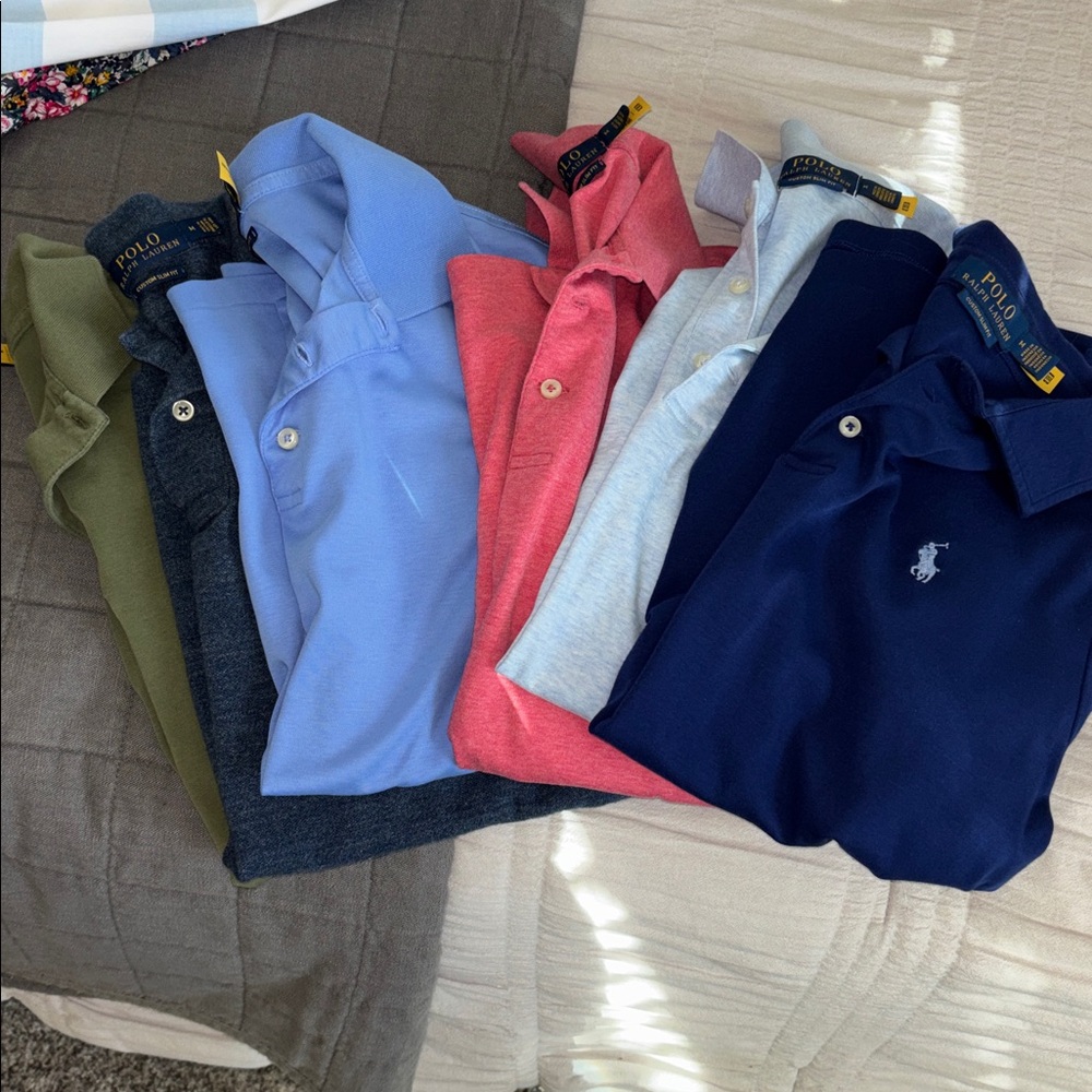 Lot of 6 men’s polo Ralph Lauren slim fit medium